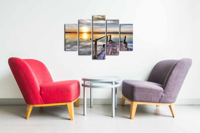 Wallity Cuadro Decorativo en Lienzo 5 Piezas 5PUC-048 Multicolor Wallity Cuadro Decorativo en Lienzo 5 Piezas 5PUC-048 Multicolor